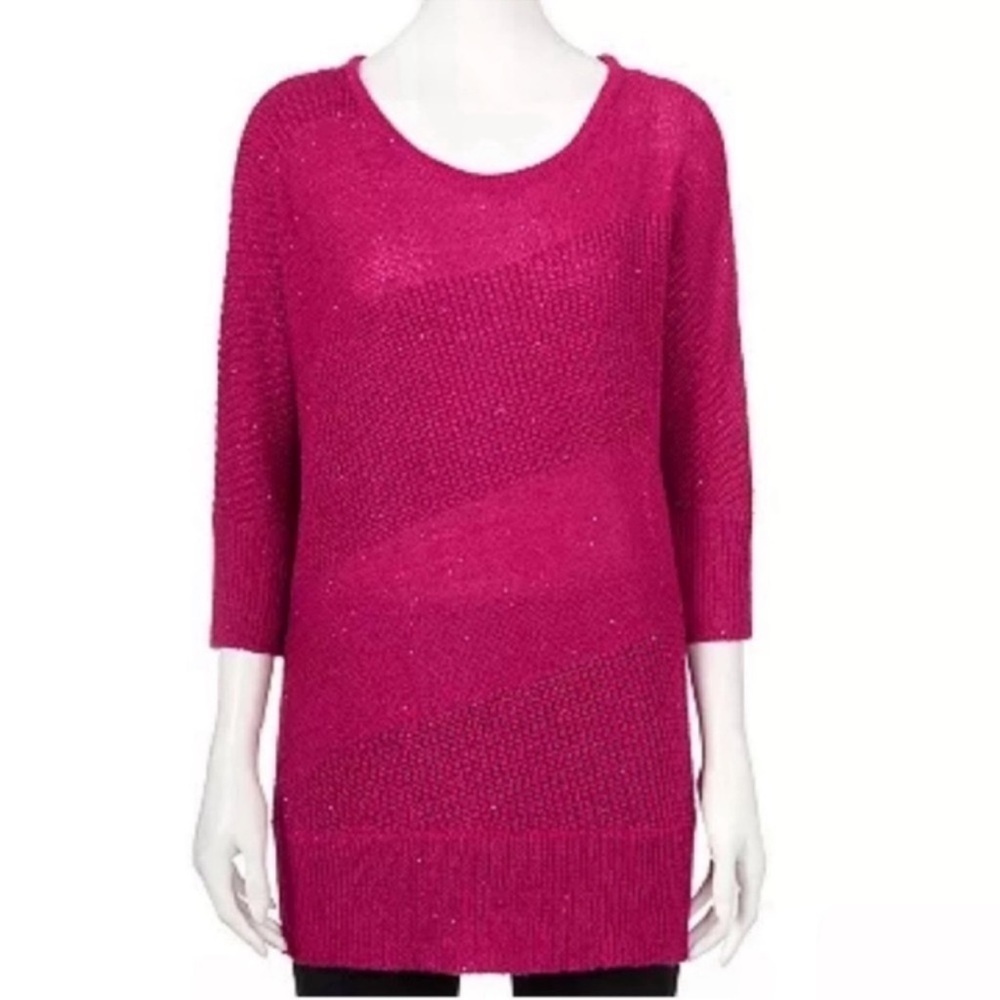 Women's Apt. 9 Sequined Dolman Sleeve Crewneck‎ Sweater​​